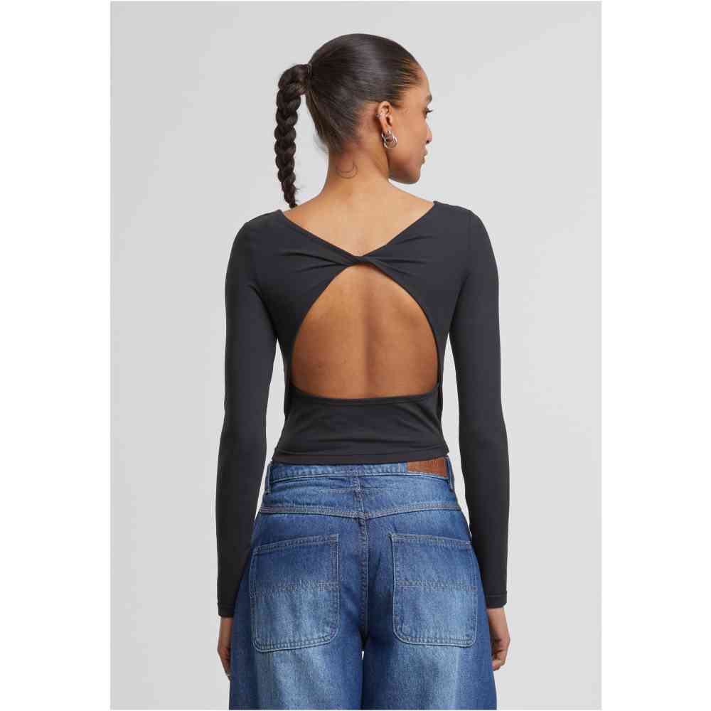 Urban Classics - Slim Fit Lange Ã¤rmel top - Schwarz